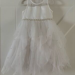 American Princess White Satin Dress